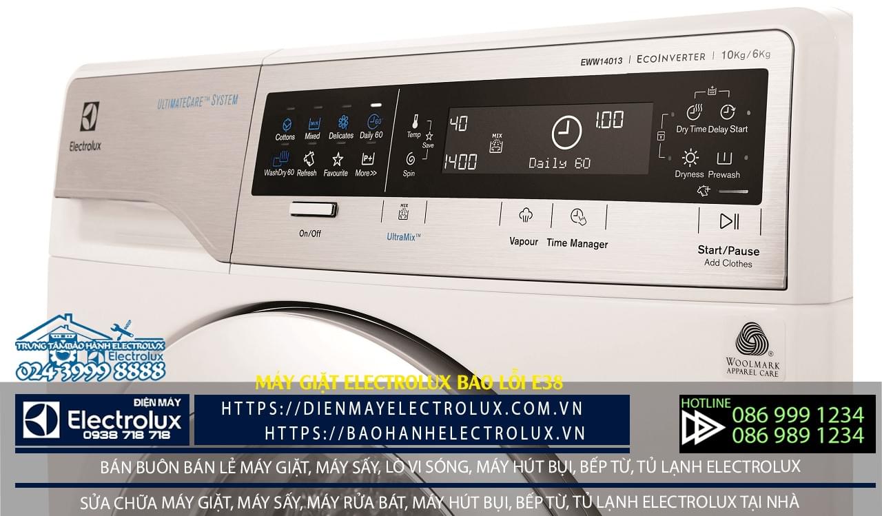 Máy giặt Electrolux báo lỗi E38