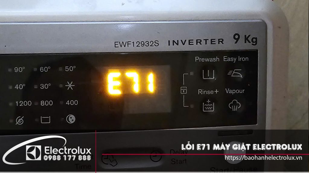 Máy giặt Electrolux báo lỗi e71