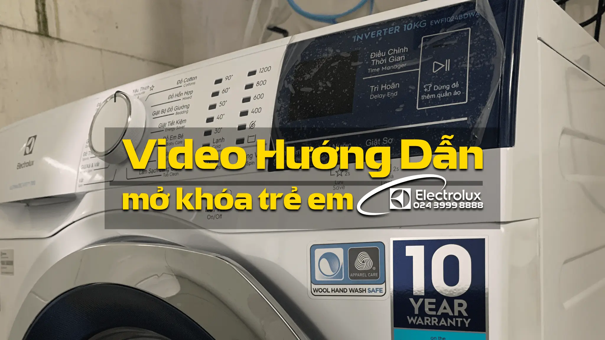 Máy giặt Electrolux bị khóa trẻ em