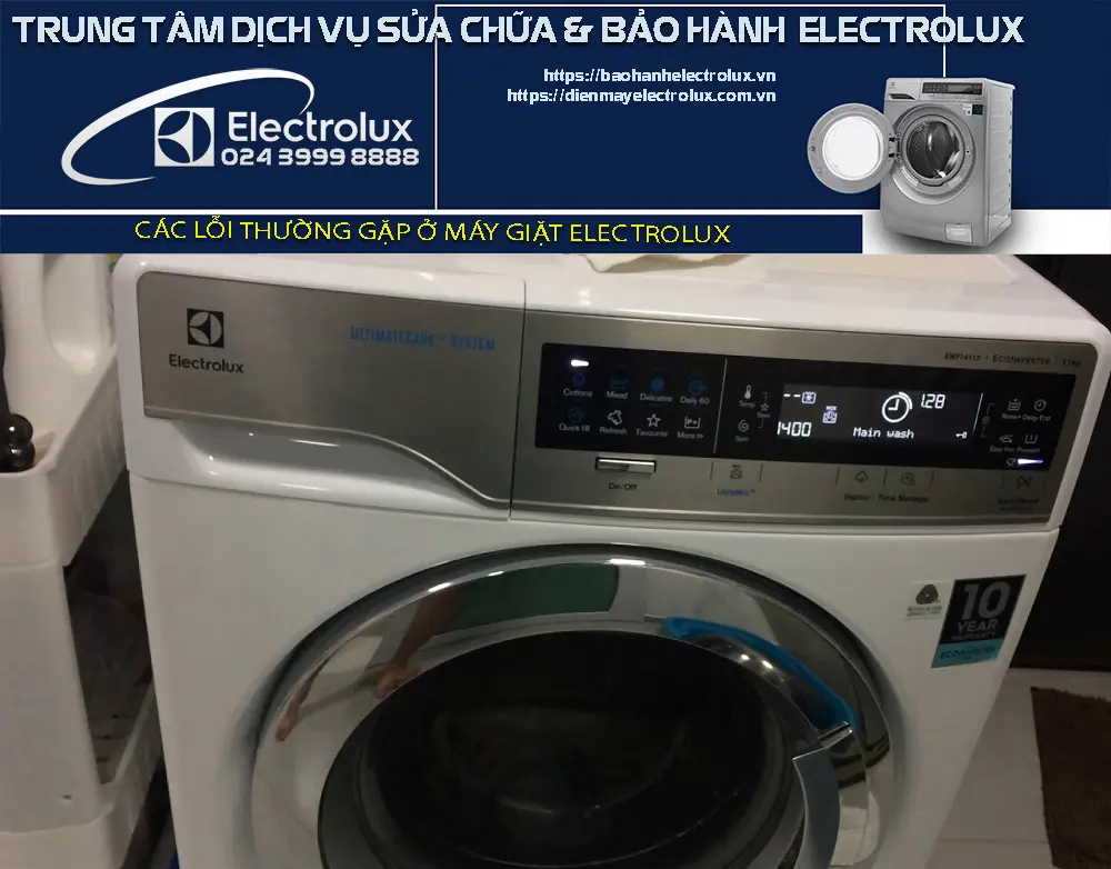 Các lỗi thường gặp ở máy giặt Electrolux