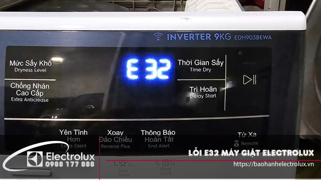 Lỗi E32 máy giặt Electrolux
