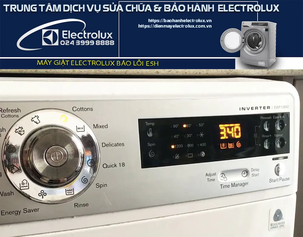 Máy giặt Electrolux báo lỗi E5H