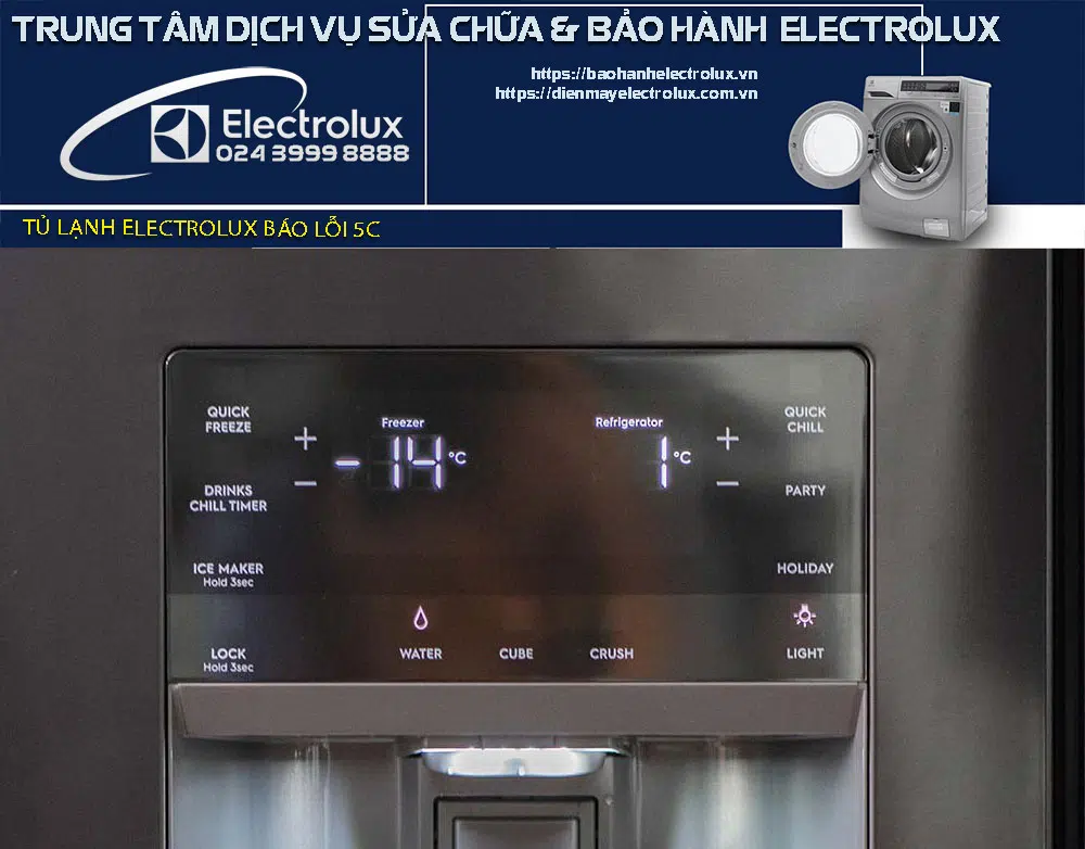 Tủ lạnh Electrolux báo lỗi 5C