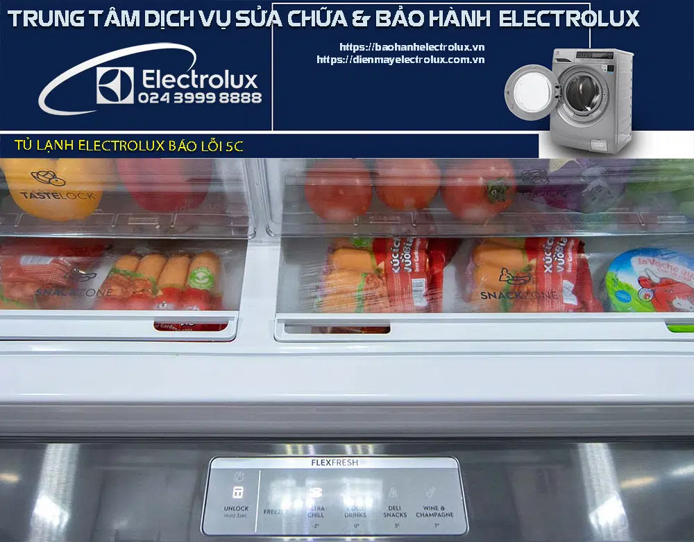 Tủ lạnh Electrolux báo lỗi 5C