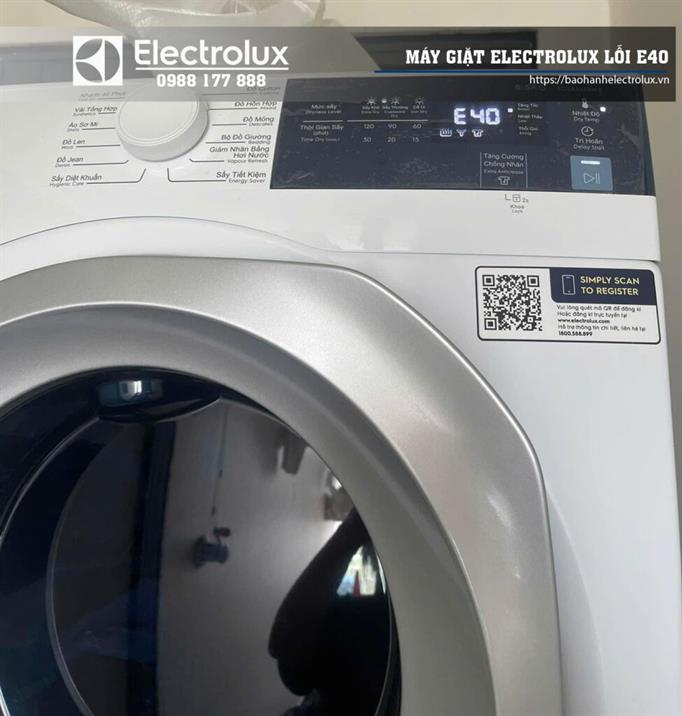 Lỗi E40 máy giặt Electrolux