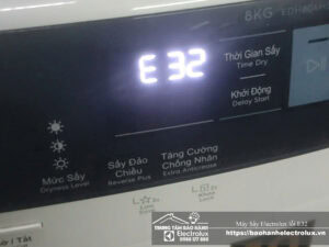 Sửa lỗi E32 máy sấy Electrolux
