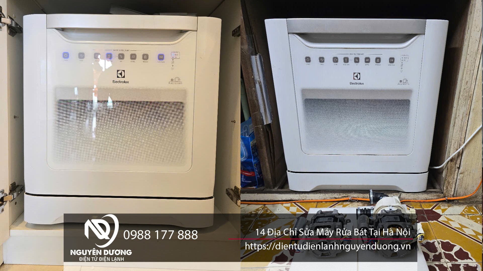 Sửa máy rửa bát 8 bộ Electrolux
