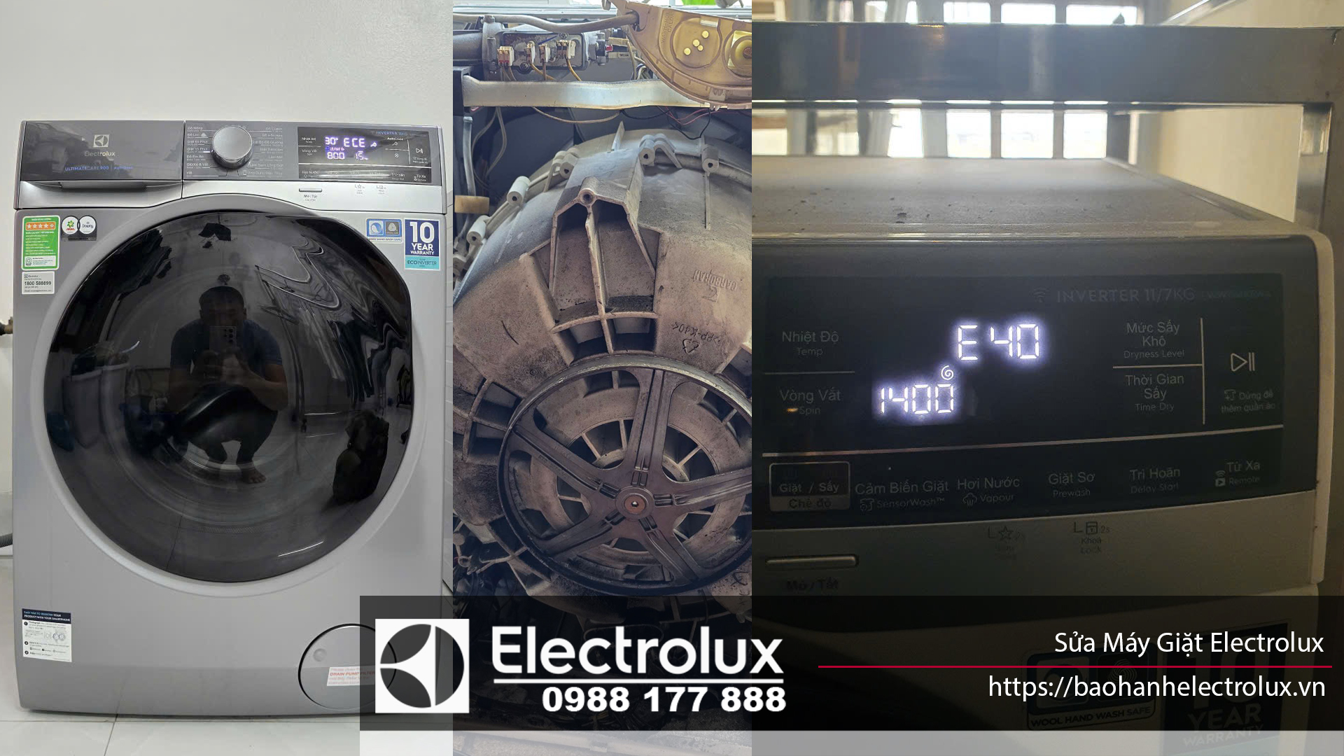 Sửa máy giặt Electrolux chính hãng