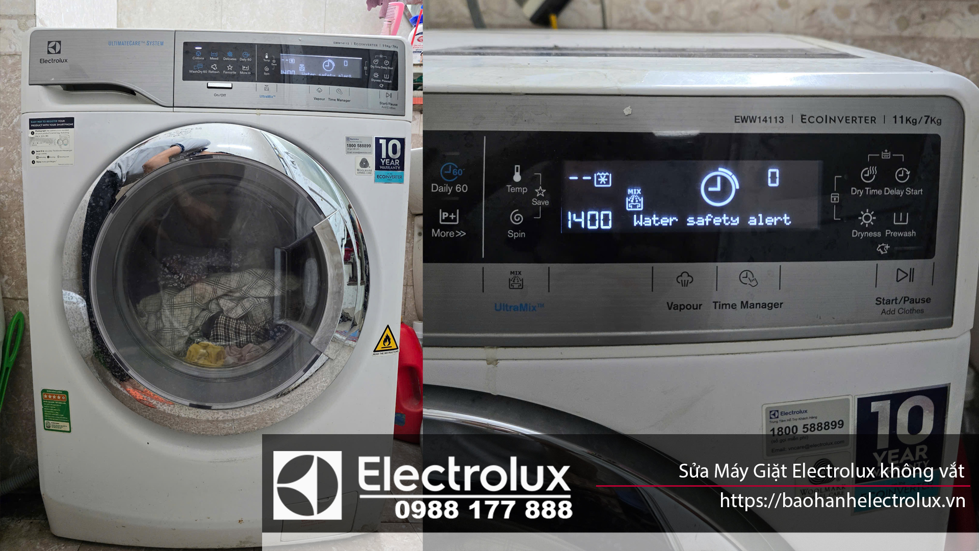 Sửa máy giặt Electrolux không vắt