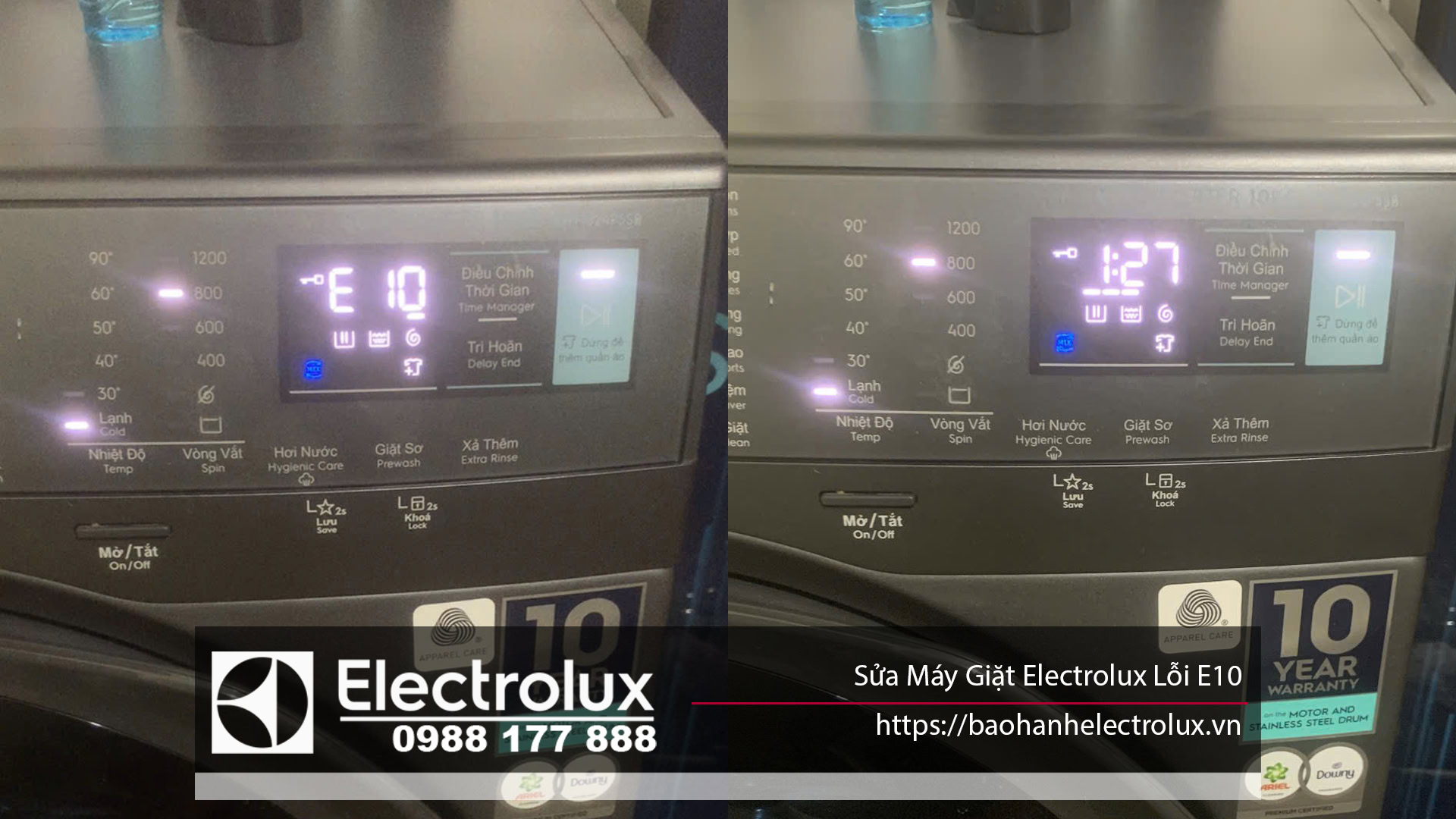 Sửa máy giặt Electrolux lỗi E10