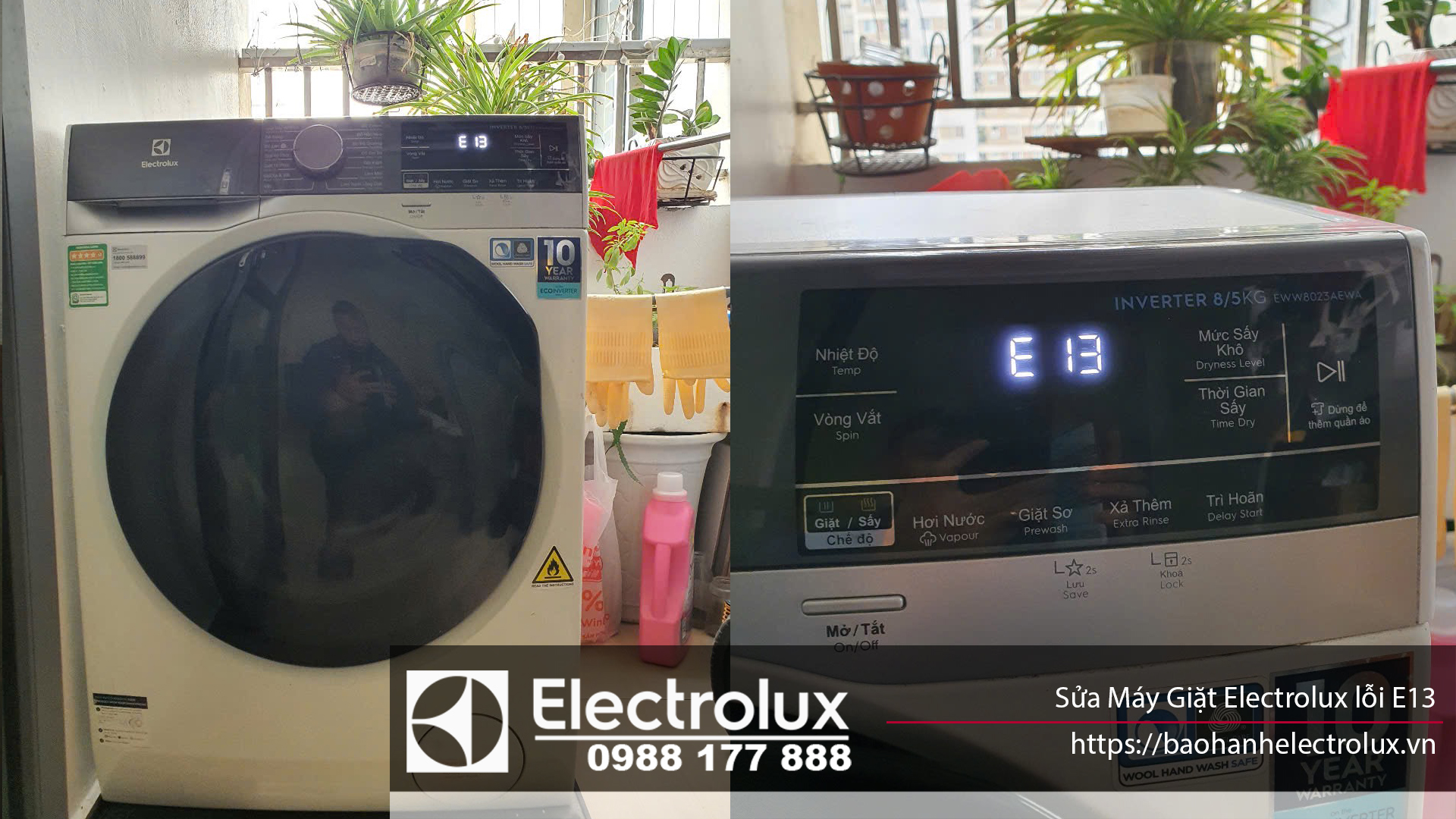 Sửa máy giặt Electrolux lỗi E13