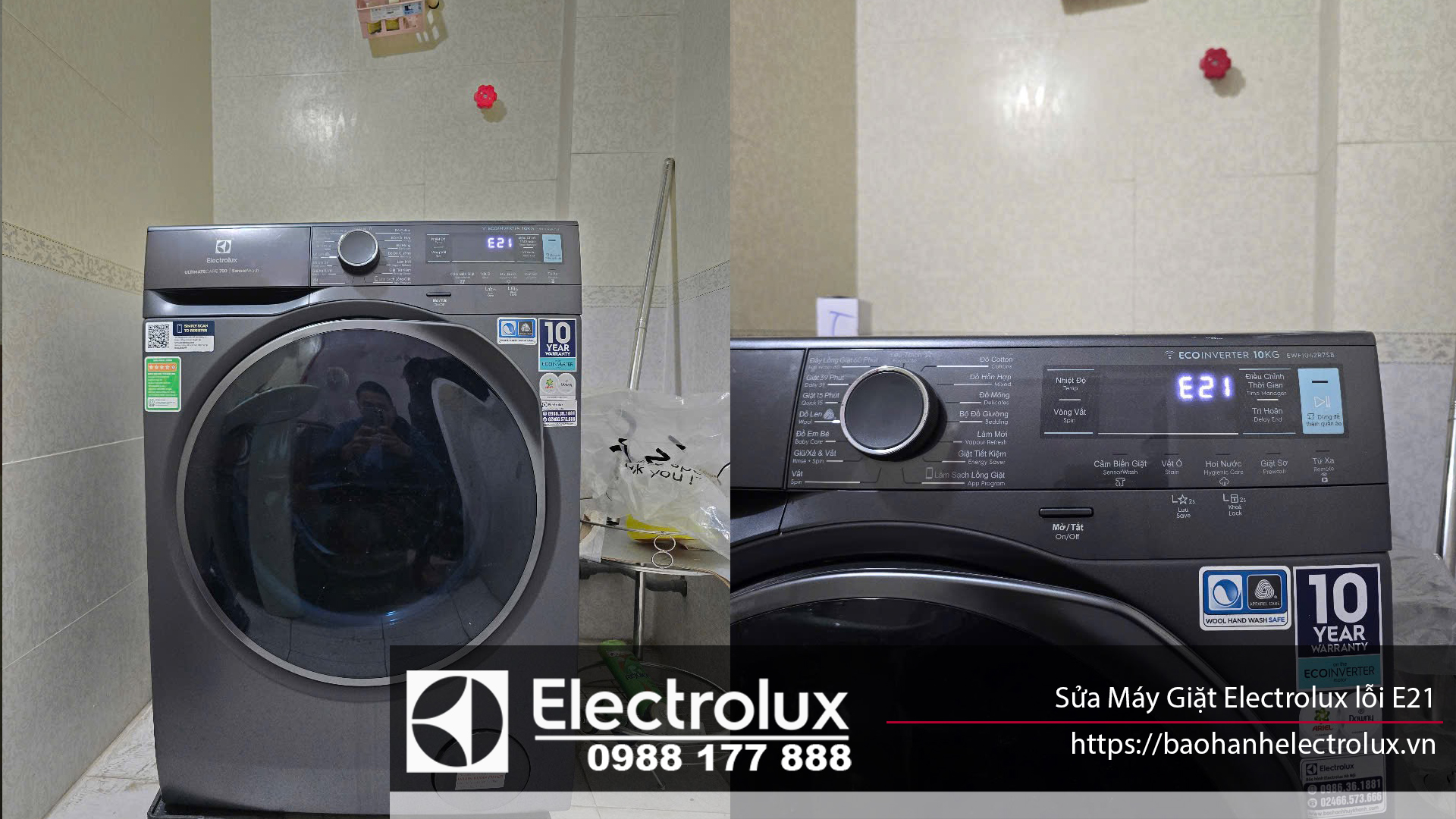 Sửa máy giặt Electrolux lỗi E21