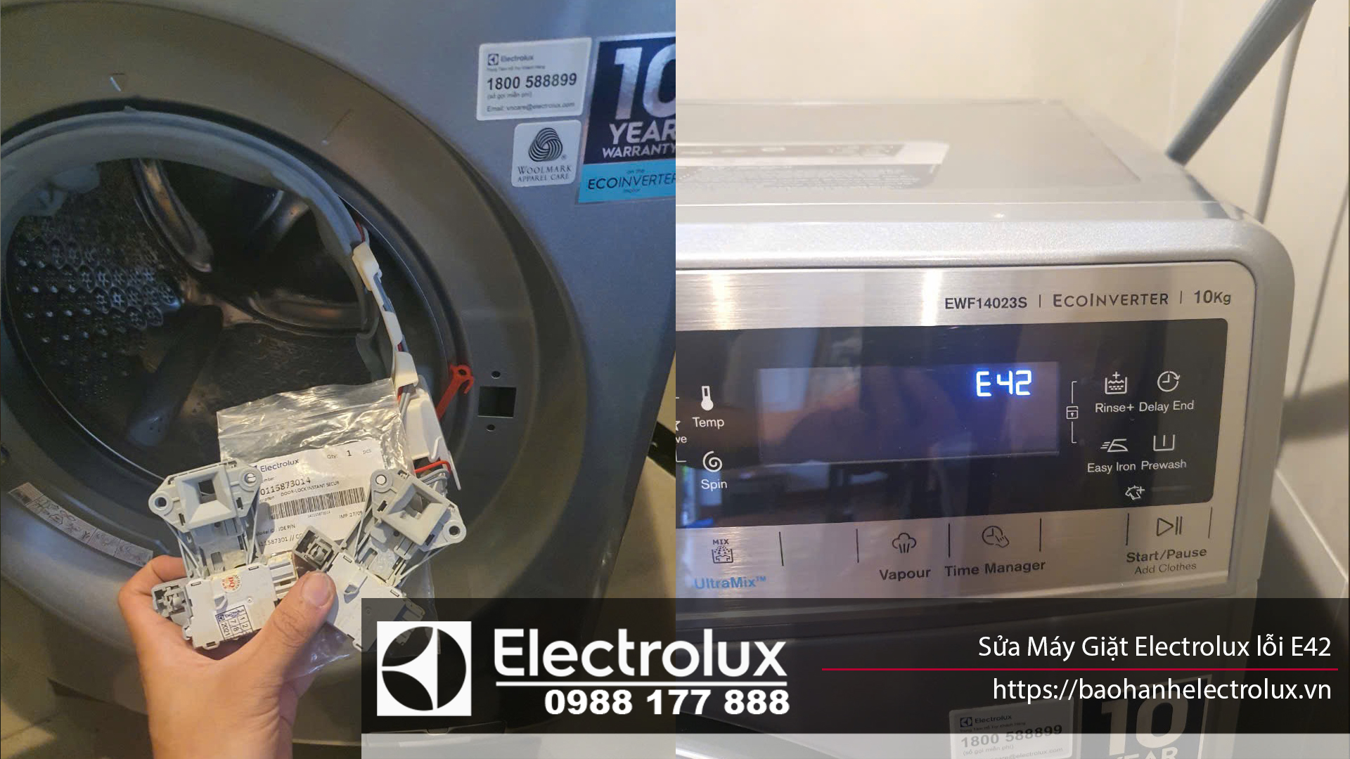 Sửa máy giặt Electrolux lỗi E42