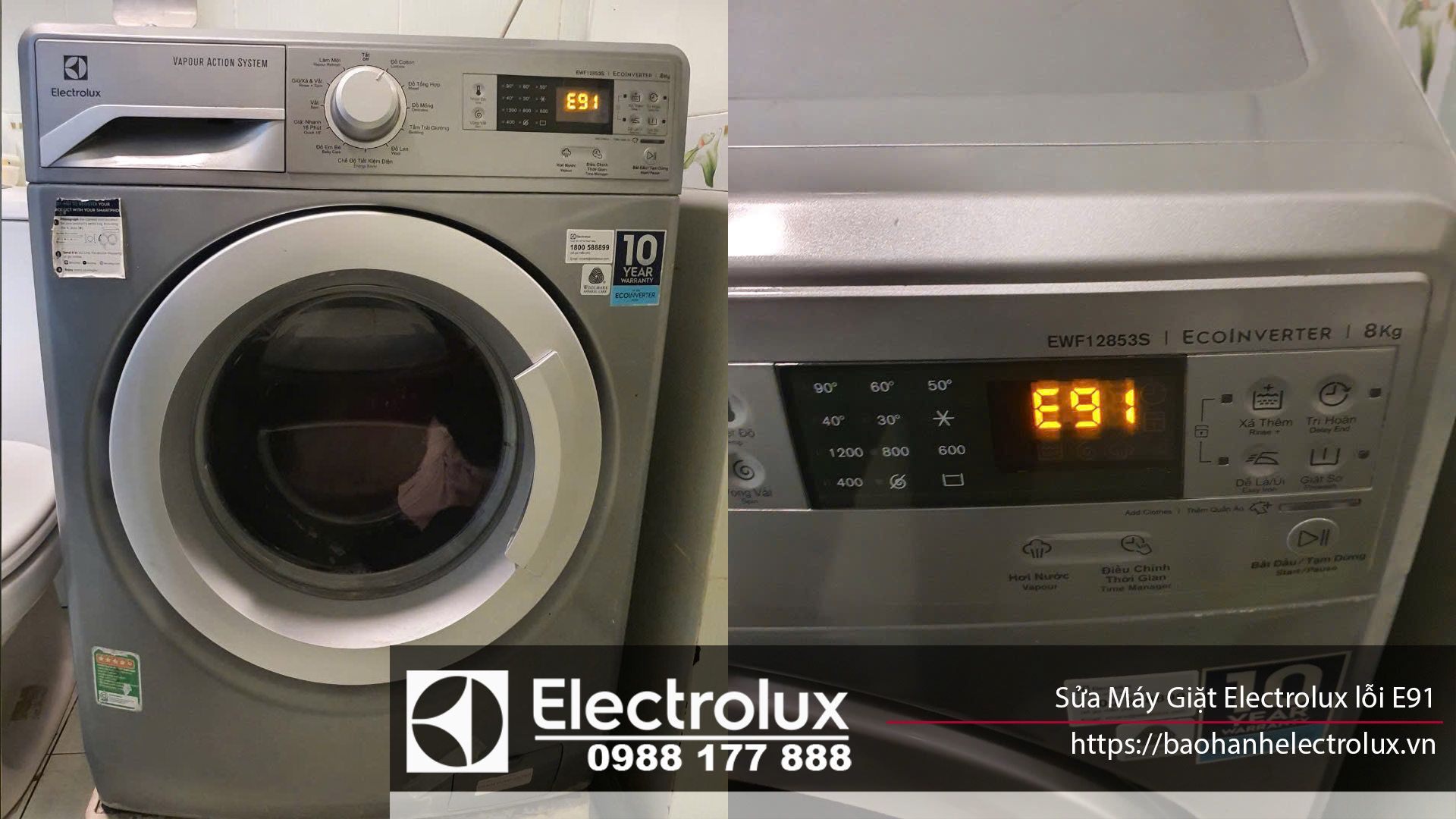 Sửa máy giặt Electrolux lỗi E91