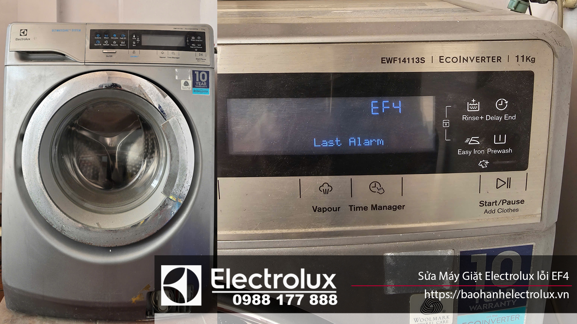 Sửa máy giặt Electrolux lỗi EF4