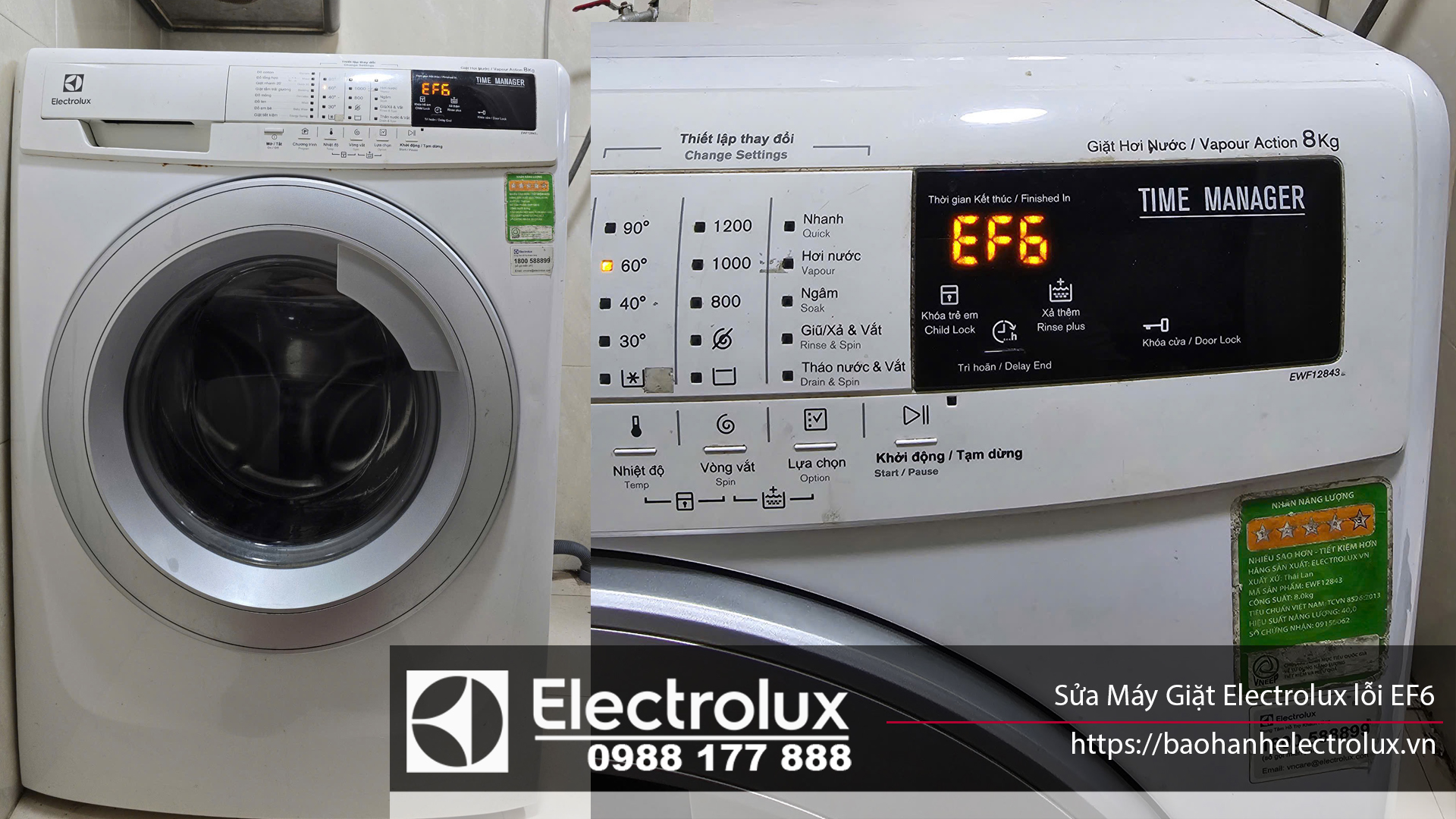 Sửa máy giặt Electrolux lỗi EF6