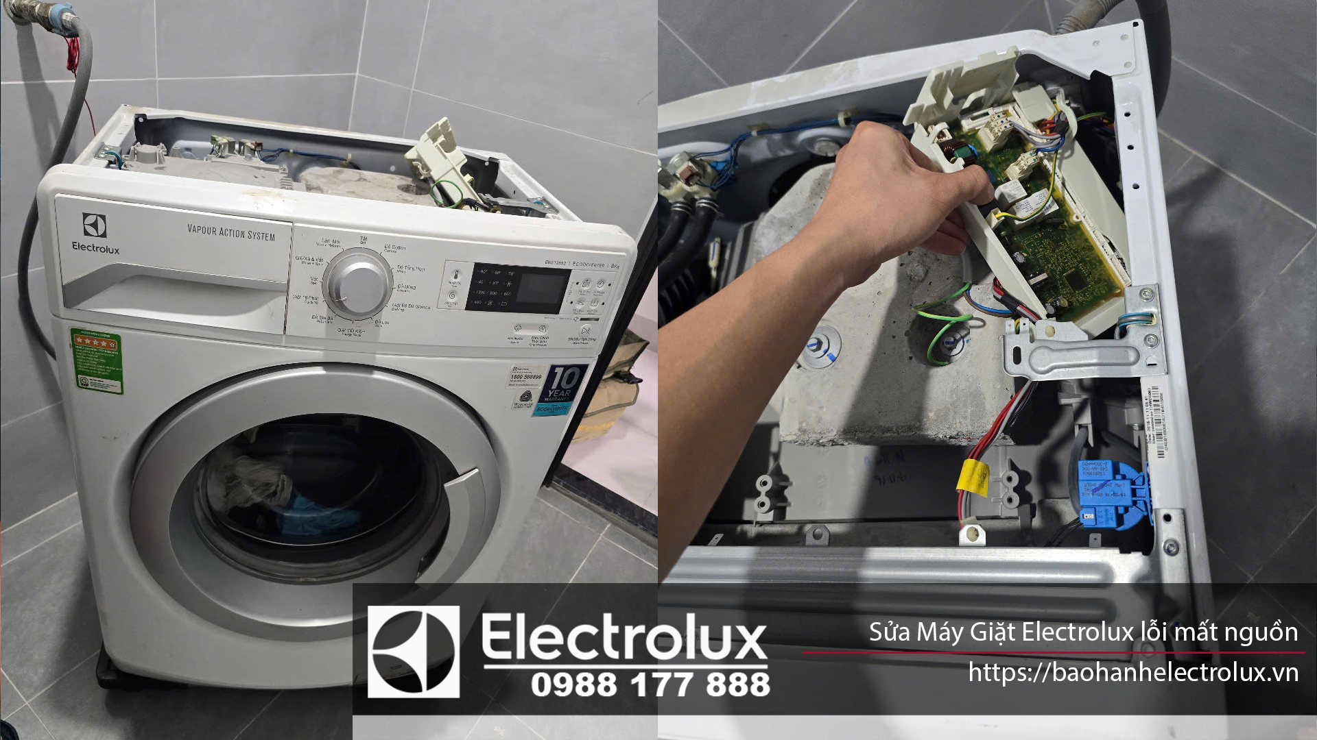 Sửa máy giặt Electrolux lỗi mất nguồn
