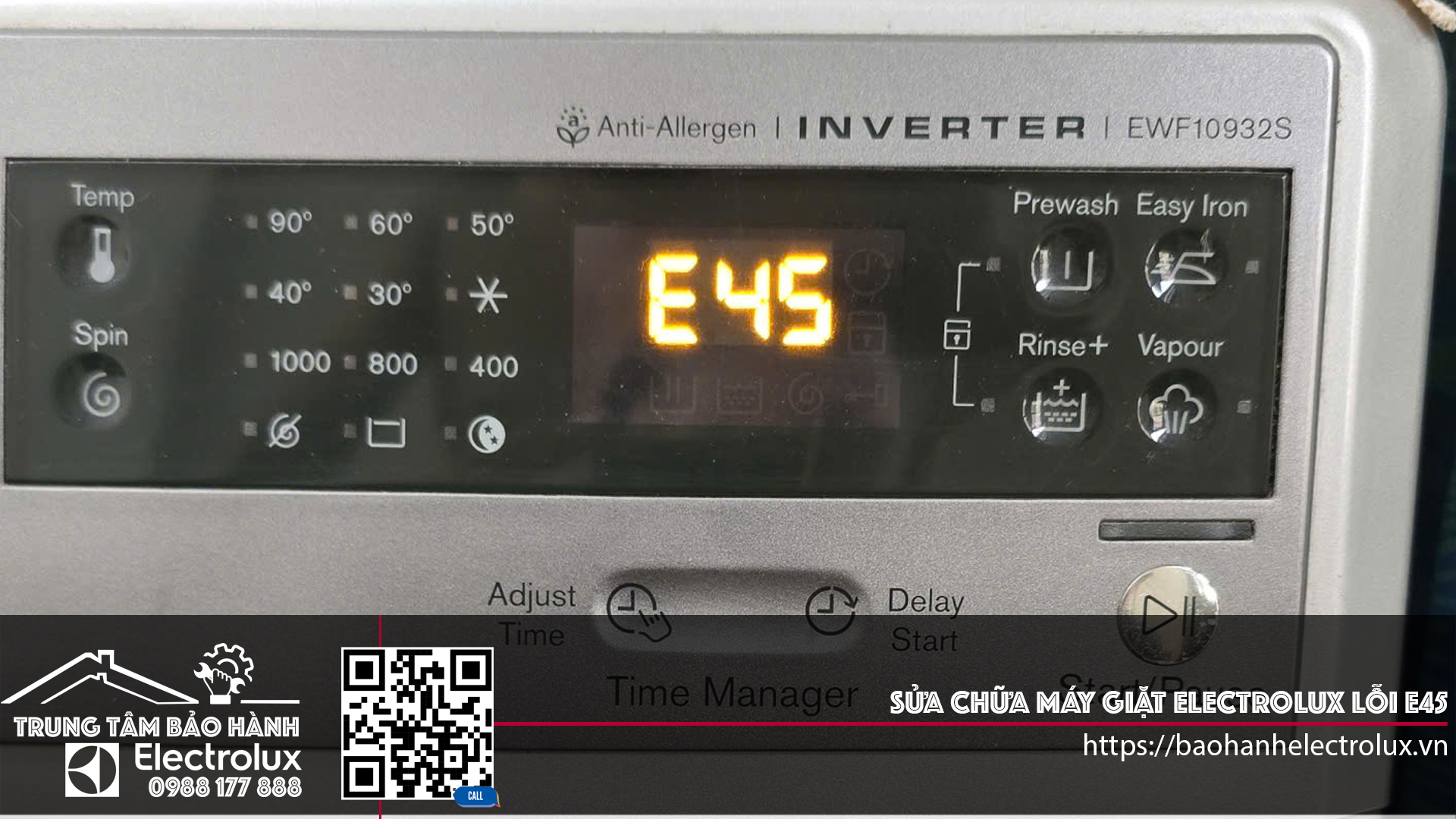 Sửa máy giặt Electrolux lỗi E45