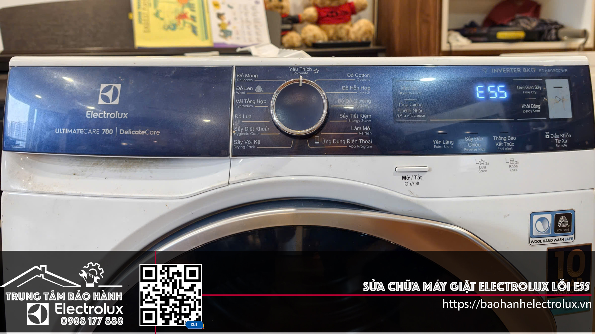 Sửa máy giặt Electrolux lỗi E55