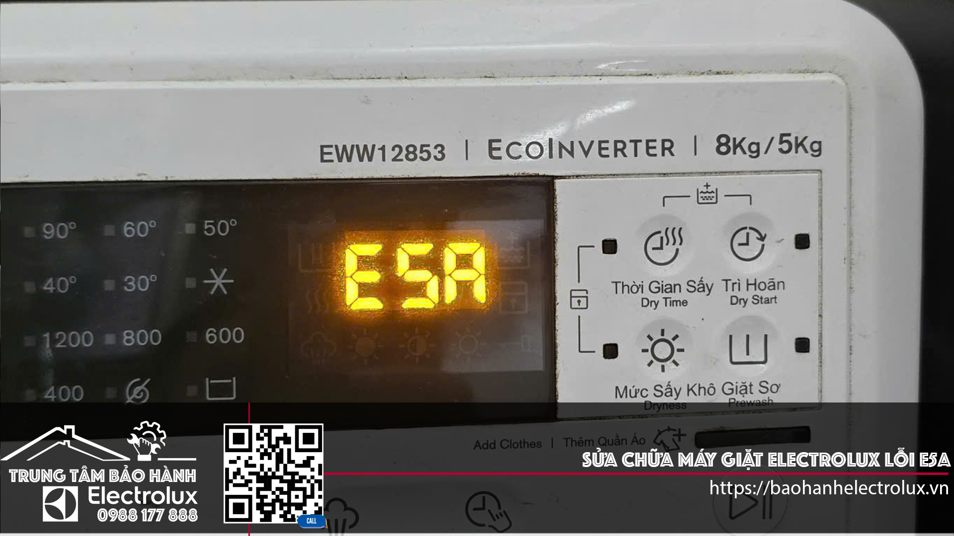 Sửa máy giặt Electrolux lỗi E5A