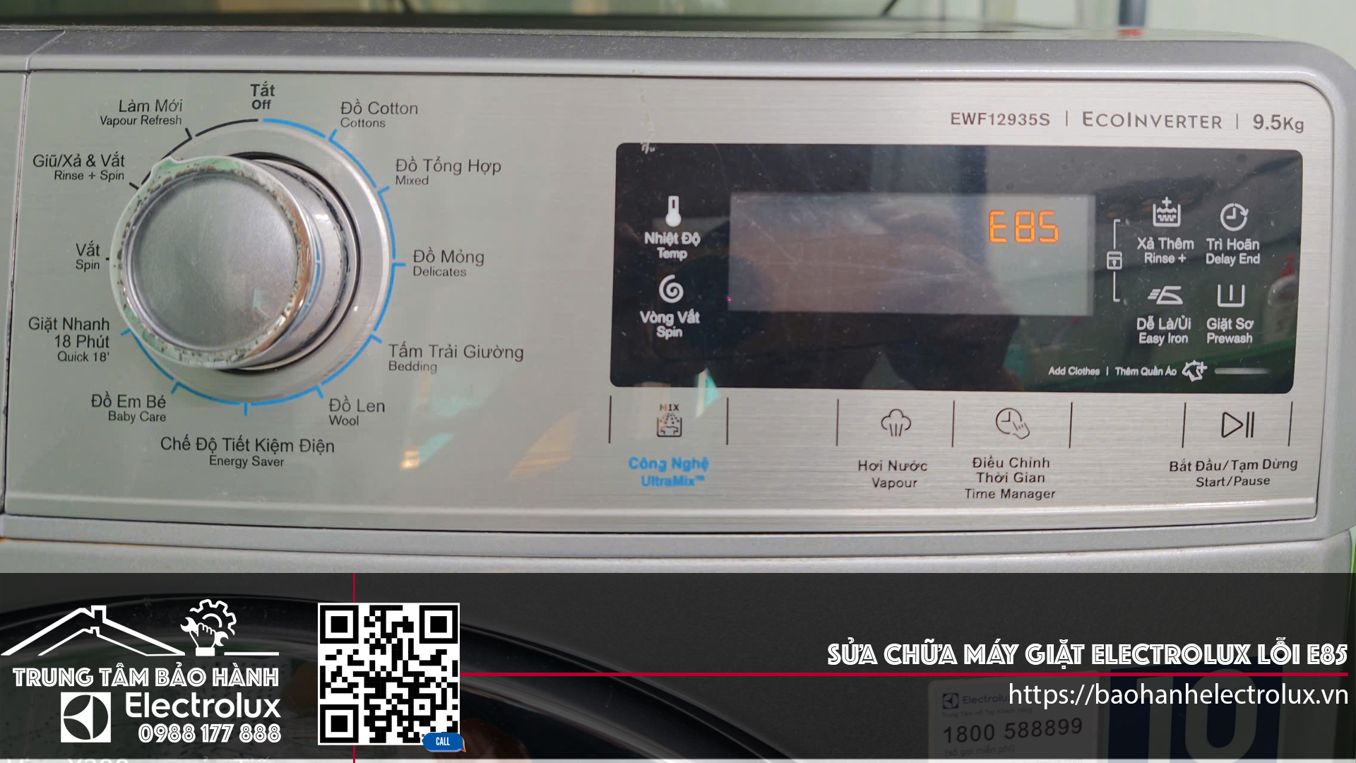 Sửa máy giặt Electrolux lỗi E85